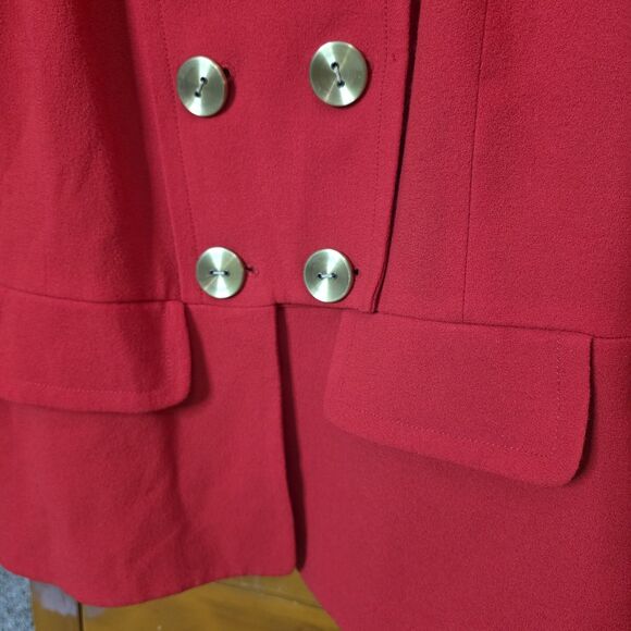 NWT Ellen Tracy Size 18 Double-Breasted Pea Coat Blazer Wool Gold Leopard - Picture 11 of 14